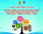 Cuộc thi trực tuyến truyền thông văn hóa doanh nghiệp và chào mừng thành công của Đại hội Đảng bộ Tổng công ty lần thứ X- nhiệm kỳ 2020- 2025