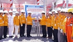 A ceremony to mark the first gas flow from Sao Vang Mine to Nam Con Son 2 pipeline