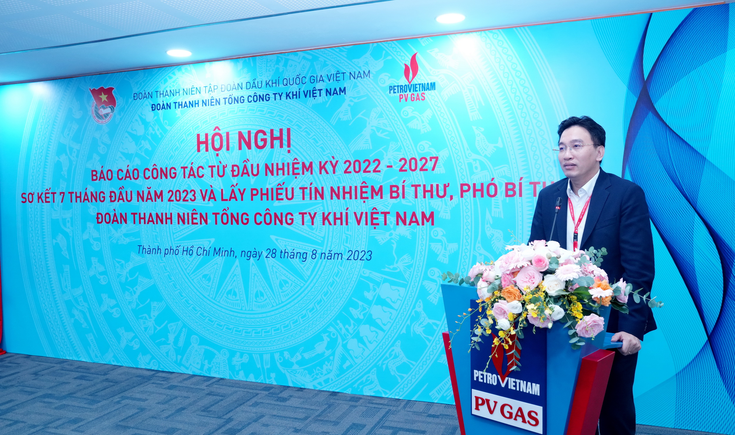 Phát biểu chỉ đạo Hội nghị, đồng chí Nguyễn Thanh Bình, Bí thư Đảng ủy, Chủ tịch Hội đồng Quản trị PV GAS đánh giá cao việc tổ chức Hội nghị như một sự kiện sinh hoạt chính trị nghiêm túc; ghi nhận và biểu dương những kết quả đã đạt được từ đầu nhiệm kỳ của Đoàn Thanh niên PV GAS