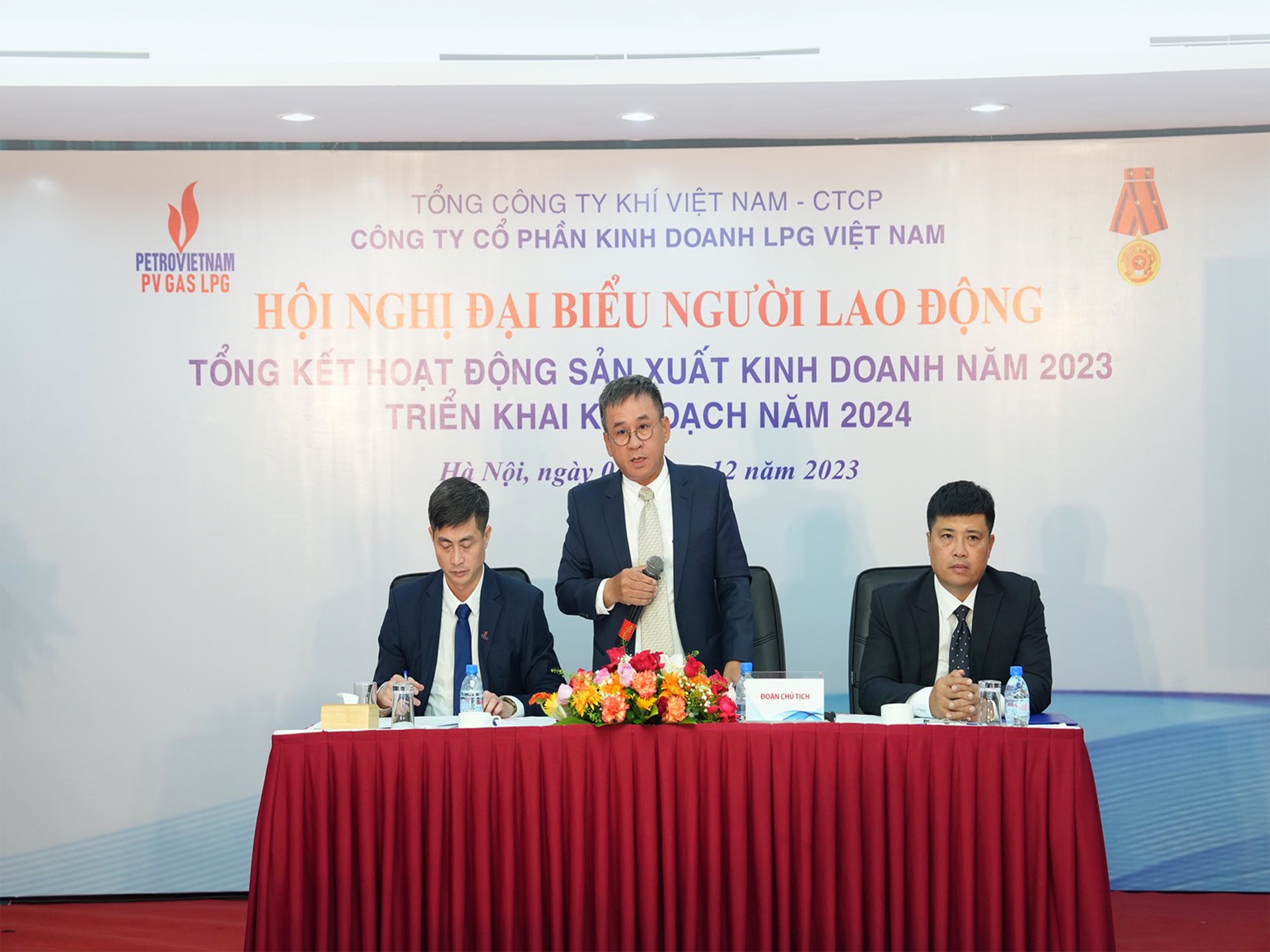 Ông Hoàng Việt Dũng - Chủ tịch HĐQT PV GAS LPG phát biểu tại Hội nghị.