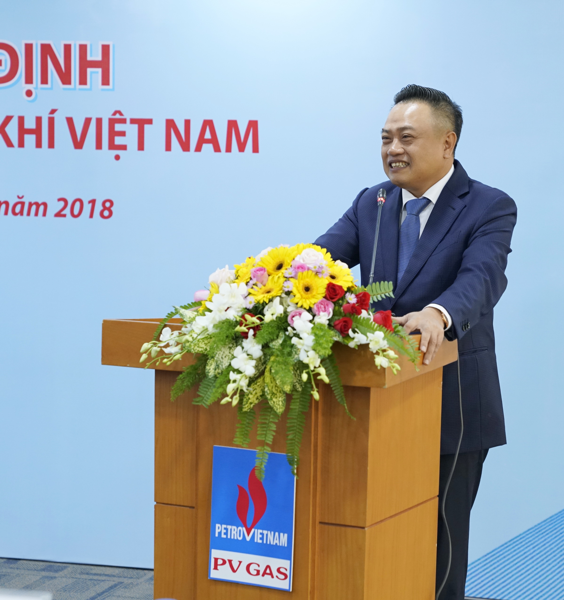 Chủ tịch HĐTV PVN Trần Sỹ Thanh phát biểu tại buổi lễ