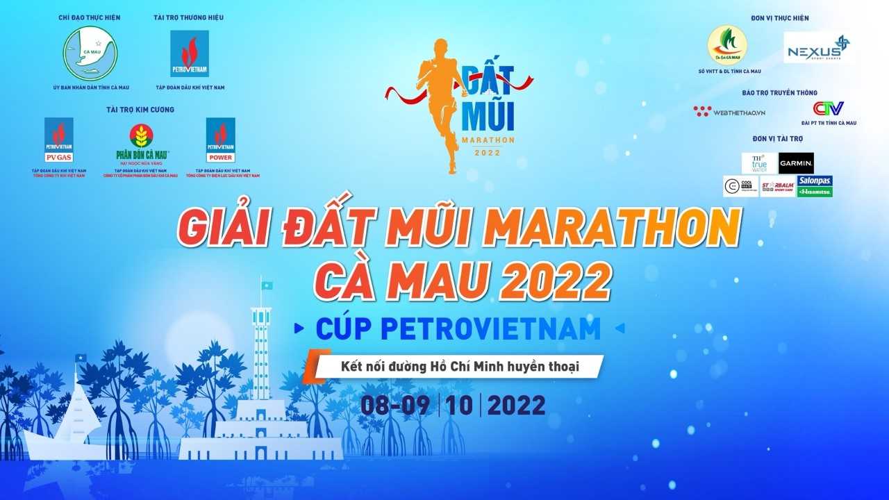 Poster của Giải marathon Đất Mũi Cà Mau 2022 - Cúp Petrovietnam đã được giới thiệu trong cả nước