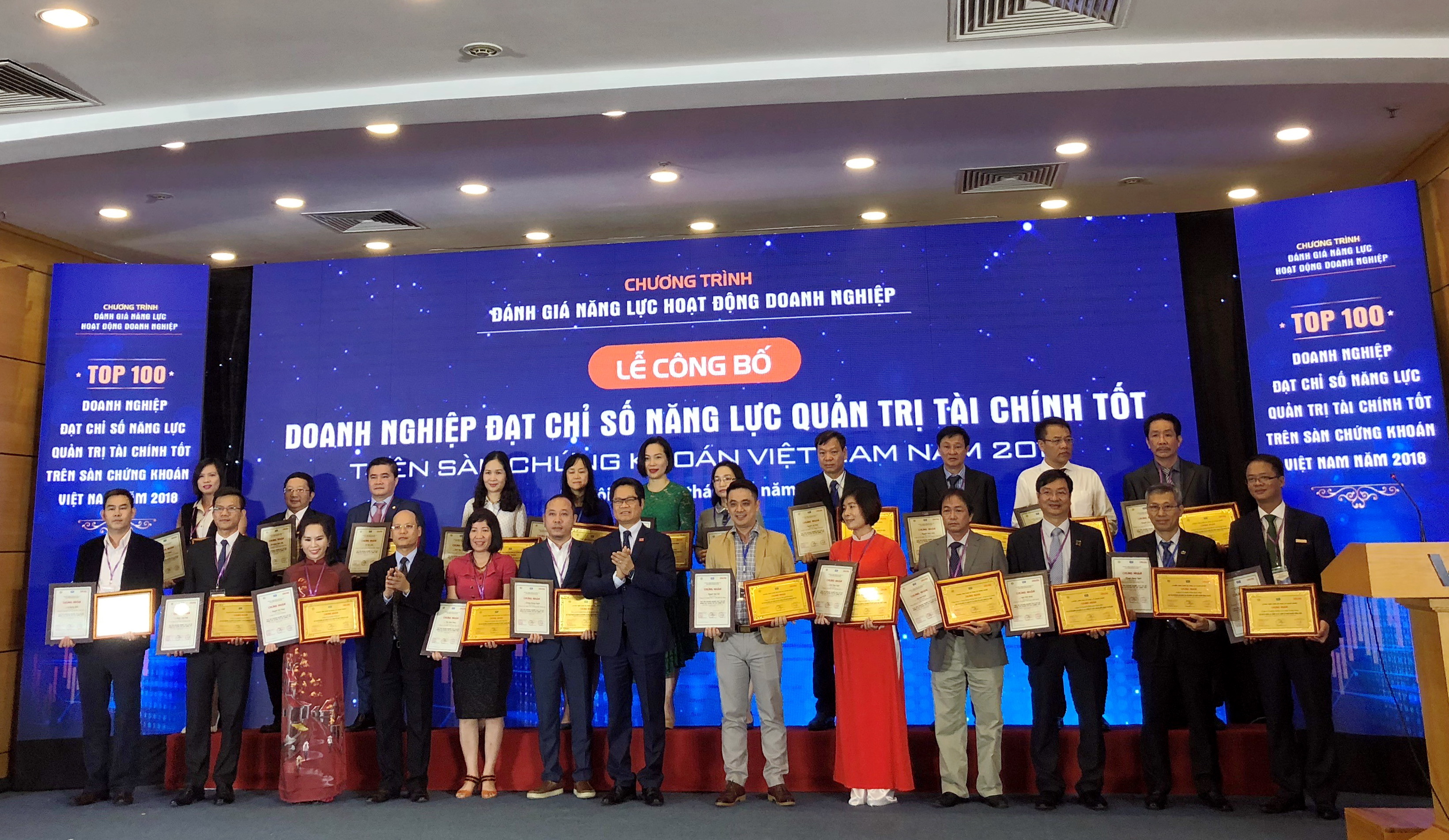 Những doanh nghiệp hàng đầu trong Bảng xếp hạng Top100 Doanh nghiệp quản trị tài chính 2018